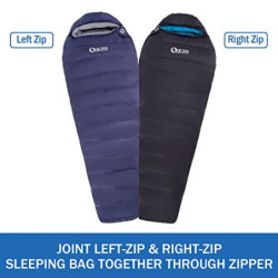 QEZER Daunenschlafsack Winter Schlafsack Outdoor -8°C bis -23°C Daunen Schlafsack 4 Jahreszeiten 2200g  für Camping,Wandern u