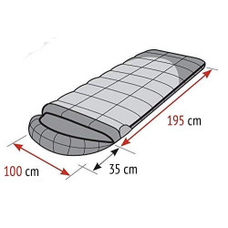 Alexika Canada Plus Schlafsack – warm, bequem, rechteckig, ganzjährig Deckenschlafsack für Erwachsene und Familien Outdoor Ca