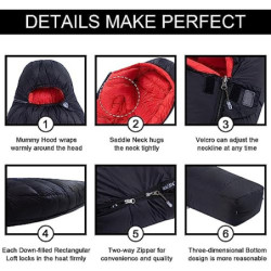 QEZER Daunenschlafsack -20 Grad Winter Schlafsack Outdoor für kaltes Wetter Camping und Bergsteigen mit 660 FP Premium Daunen