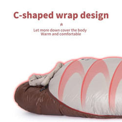 Naturehike Snowbird Mumienschlafsack Daunenschlafsack Winterverdickung Camping im Freien Ultraleichte Enten Daune Warmen Schl
