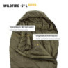 Wechsel Mumienschlafsack Wildfire -5°C Outdoor 4 Jahreszeiten Winter Schlafsack L