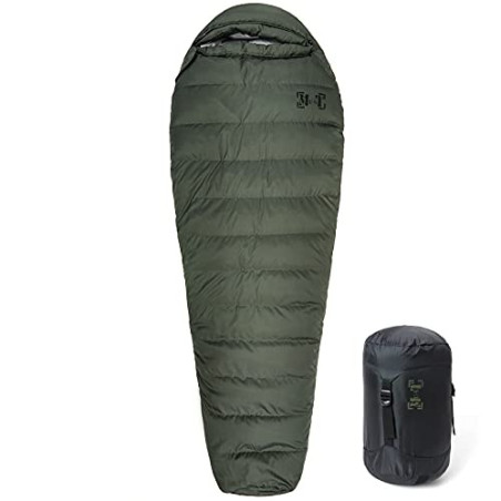 AKmax Mumienschlafsack Winter Schlafsack Für Erwachsene Und Militär, Schlafsack Outdoor, 4Jahreszeiten, Ultraleichter Camping