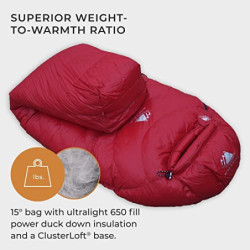Hyke & Byke Quandary -10 Grad Daunenschlafsack für Wanderungen und Camping – Schlafsack Winter – Schlafsack Leicht – Schlafsa