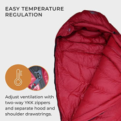 Hyke & Byke Quandary -10 Grad Daunenschlafsack für Wanderungen und Camping – Schlafsack Winter – Schlafsack Leicht – Schlafsa