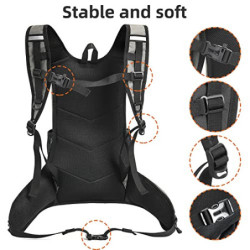 buffup®fahrradrucksack wasserdicht,trinkrucksack fahrrad,wanderrucksack klein,mtb rucksack,15L grau 