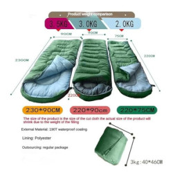 3,5 kg Schwerer und verdickter Winterschlafsack -15 ℃ -25 ℃ Kältesicherer und wasserdichter Warmer Outdoor-Schlafsack aus Bau
