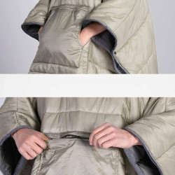 Camping-Schlafsäcke, tragbarer Kapuzenponcho für Herren und Damen, Winter-Schlafsack, Umhang, Winter-Camping-Poncho, Lazy Qui