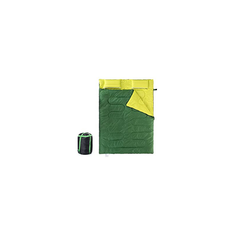 NGYYIO Schlafsack 2 Person Winter Schlafsack Aufblasbare Ultraleichte Baumwolle Daunenpolsterung im Freien Schlafsack im Frei