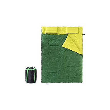 NGYYIO Schlafsack 2 Person Winter Schlafsack Aufblasbare Ultraleichte Baumwolle Daunenpolsterung im Freien Schlafsack im Frei