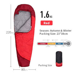 NGYYIO Schlafsack Mama Herbst Winter Schlafsack Kälte Widerstand 2 Stil Schlafsack Winddichte Kappe Camping Reise 1.6KG-Blue 