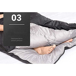 MYJASZZV Daunen-Reiseschlafsack/Herbst- und Winterschlafsack mit Einzelnaht/Warmer Schlafsack für Erwachsene, leicht, wasserd