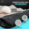 WALDNER Daunenschlafsack Ultraleicht, kleines Packmaß, 4 Jahreszeiten, 800g Daunen, 600FP Bauschkraft, Schlafsack Outdoor und
