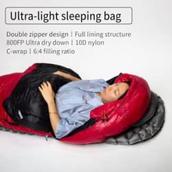 AEGISMAX Ultra Future Series Lightweight 10D 800FP Ultra Dry Down Sleeping Bag Winter Ultralight Camping Hiking Sleeping Bag 