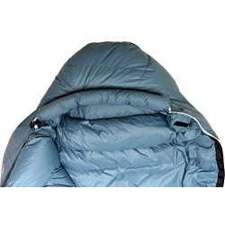 Grüezi bag Biopod Down Hybrid Ice Cold 180 Warmer Winter Schlafsack, 230 x 82 cm, bis Körpergröße 180 cm, Tkomf -5°C/Tlim -12