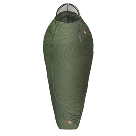 Grüezi bag Biopod Wolle Survival XXL Wide, Körpergröße 180-205cm, 1950g, Allroundschlafsack, herausragendes Schlafklima, Gree