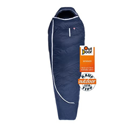 Grüezi bag Biopod DownWool Ice 200 Ice Winter-Schlafsack Winter/Herbst, 230x85cm, bis Körpergröße 200cm, Tkomf -1°C/Tlim -8°C