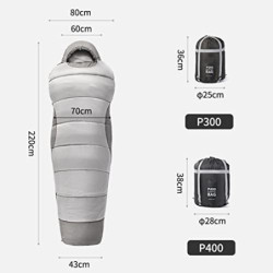 Schlafsack, Camping-Schlafsack, Herbst/Winter, warme Rucksack-Schlafsäcke for Erwachsene, Outdoor-Camping-Wanderausrüstung fo