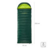 Y by Nordisk Daunen Decken Schlafsack Tension Brick 600 Winter Lang Leicht -20 Grad C L, Scarab/Lime