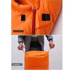 Winter-Ultraleicht-Thermal-Schlafsack für Erwachsene, Mumie, 95% weiße Gänsedaunen, W/Kompressionspackung für Rucksackreisen,