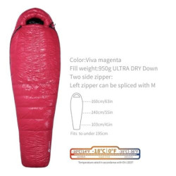 KCHYCV Ultra-trockener Daunenschlafsack – 18 Grad verdickter Winter-Camping-Ultraleicht-Schlafsack  Color : Ultra Future-II-L