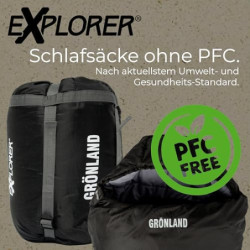 EXPLORER® GRÖNLAND Schlafsack -23°C -5°C [350GSM] 3-4 Jahreszeiten Winter Mumienschlafsack Erwachsene[1900g] 230x82x55cm Zip-