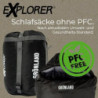 EXPLORER® GRÖNLAND Schlafsack -23°C -5°C [350GSM] 3-4 Jahreszeiten Winter Mumienschlafsack Erwachsene[1900g] 230x82x55cm Zip-