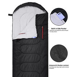 Schlafsack 3-4 Jahreszeiten Deckenschlafsäcke - 220 x 84 cm Wasserdichter Leichter Deckenschlafsack für Camping, Reisen und O
