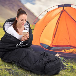 Schlafsack Outdoor Mumienschlafsack: Sportneer 3–4 Jahreszeiten Leichtes Wasserabweisend Schlafsack 5 ℃ - 15 ℃ für Reise Fest