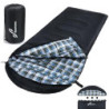Sportneer Schlafsack Outdoor - Winterschlafsack Flanell 220 x 85 cm Schlafsack Winter mit Abnehmbarer Kapuze, Kompakt Deckens