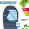 NORDMUT® Schlafsack Outdoor 4-Jahreszeiten [300 GSM] -4°C bis 6°C Schlafsack Kleines Packmaß - Sleeping Bag Camping, Trekking