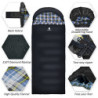 GEERTOP Schlafsack XXL 3-4 Jahreszeiten Flanell Extra Large 220x100cm für Erwachsene Kompakte Tragbare Komfortable für Campin