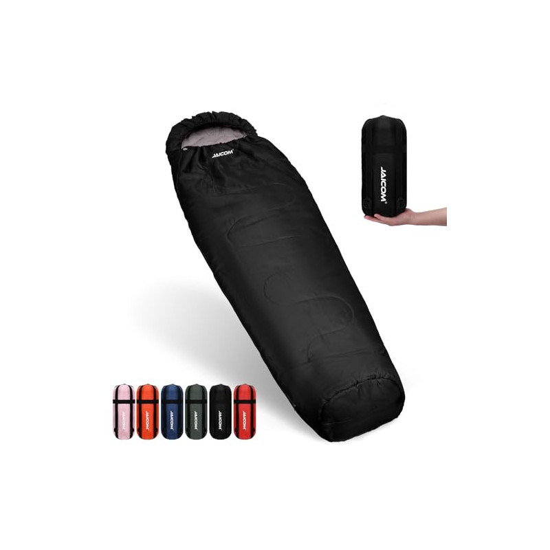 JAICOM Schlafsack - 3, 4 Jahreszeiten Ultraleicht Mumienschlafsack [800g/1600g], Schlafsack Kleines Packmaß & Erwachsene - Ou