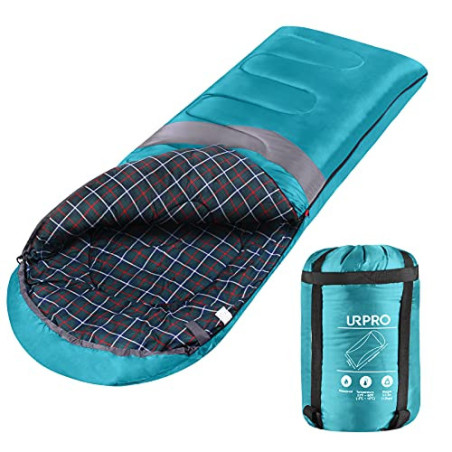 URPRO 3 Jahreszeiten Schlafsack Bedeckt Winter, Herbst, Frühling, Hergestellt aus 150 G/M㎡X 2.100% Hohlfaser und, Hautfreundl