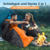 Witnewrage Schlafsack für 4 Jahreszeiten, Schlafsack Outdoor Sommer & Winter mit Camping Decke, Tragbare Schlafsack Erwachsen