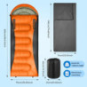 Witnewrage Schlafsack für 4 Jahreszeiten, Schlafsack Outdoor Sommer & Winter mit Camping Decke, Tragbare Schlafsack Erwachsen