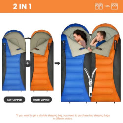 Witnewrage Schlafsack für 4 Jahreszeiten, Schlafsack Outdoor Sommer & Winter mit Camping Decke, Tragbare Schlafsack Erwachsen