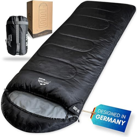 EXPLORER® EF-200 XXL Deckenschlafsack -18°C +3°C [400GSM] Schlafsack Gäste Decke 3-4 Jahreszeiten 220 x 80 cm Winter Erwachse