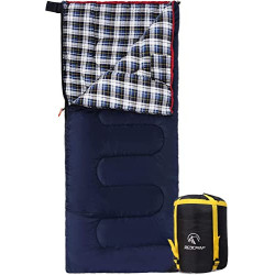 REDCAMP XL Baumwoll Schlafsack warm für Erwachsene,Bequeme Flanell Kompakt deckenschlafsack 3-4 Jahreszeit Kaltes Wetter Outd