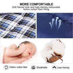 REDCAMP XL Baumwoll Schlafsack warm für Erwachsene,Bequeme Flanell Kompakt deckenschlafsack 3-4 Jahreszeit Kaltes Wetter Outd