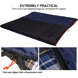 REDCAMP XL Baumwoll Schlafsack warm für Erwachsene,Bequeme Flanell Kompakt deckenschlafsack 3-4 Jahreszeit Kaltes Wetter Outd