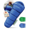 ONLYHIKE® Innovativer 3 Jahreszeiten Schlafsack Outdoor [L] | Mumienschlafsack Kombinierbar & Ultraleicht für Wandern, Trekki