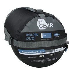 your GEAR 2 Mann Schlafsack Marin -7°C Deckenschlafsack 220x150 cm Doppelschlafsack 3-4 Jahreszeiten Blau Grau