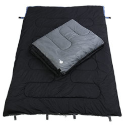 your GEAR 2 Mann Schlafsack Marin -7°C Deckenschlafsack 220x150 cm Doppelschlafsack 3-4 Jahreszeiten Blau Grau