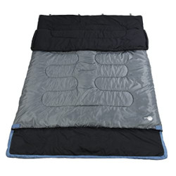your GEAR 2 Mann Schlafsack Marin -7°C Deckenschlafsack 220x150 cm Doppelschlafsack 3-4 Jahreszeiten Blau Grau