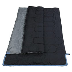 your GEAR 2 Mann Schlafsack Marin -7°C Deckenschlafsack 220x150 cm Doppelschlafsack 3-4 Jahreszeiten Blau Grau