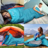Coolzon Schlafsack Outdoor für Camping 3-4 Jahreszeiten, Erwachsene Deckenschlafsack Kleines Packmaß Ultraleicht Tragetasche,