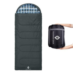 PLATINUM GOLD Flanellschlafsack für Erwachsene, 3–4-Jahreszeiten-XL-Schlafsack, Einzelschlafsack für 1 Person, Schlafsack Out