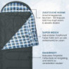 PLATINUM GOLD Flanellschlafsack für Erwachsene, 3–4-Jahreszeiten-XL-Schlafsack, Einzelschlafsack für 1 Person, Schlafsack Out