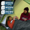 PLATINUM GOLD Flanellschlafsack für Erwachsene, 3–4-Jahreszeiten-XL-Schlafsack, Einzelschlafsack für 1 Person, Schlafsack Out