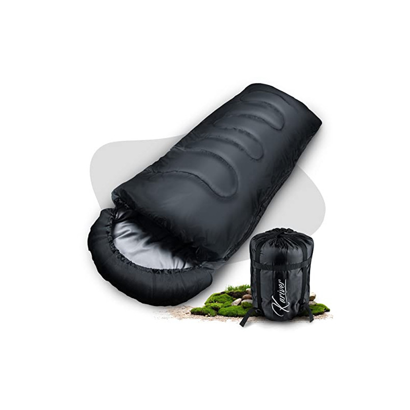 KARIVER Schlafsack 3-4 Jahreszeiten  360GSM / 2kg  wasserabweisend, waschmaschinenfester Deckenschlafsack für Outdoor & Indoo